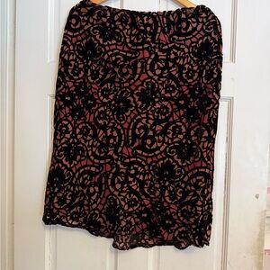 Ice Black and Pink Asymmetrical Skirt